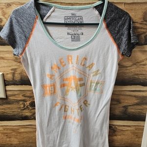 American fighter short sleeve shirt.
